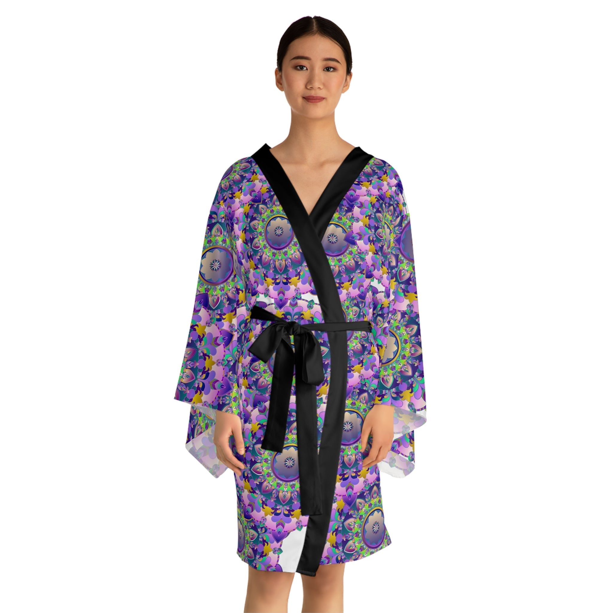 Mandala Kimono Robe - Vibrant Hand Drawn Artwork All Over Prints - Blululi