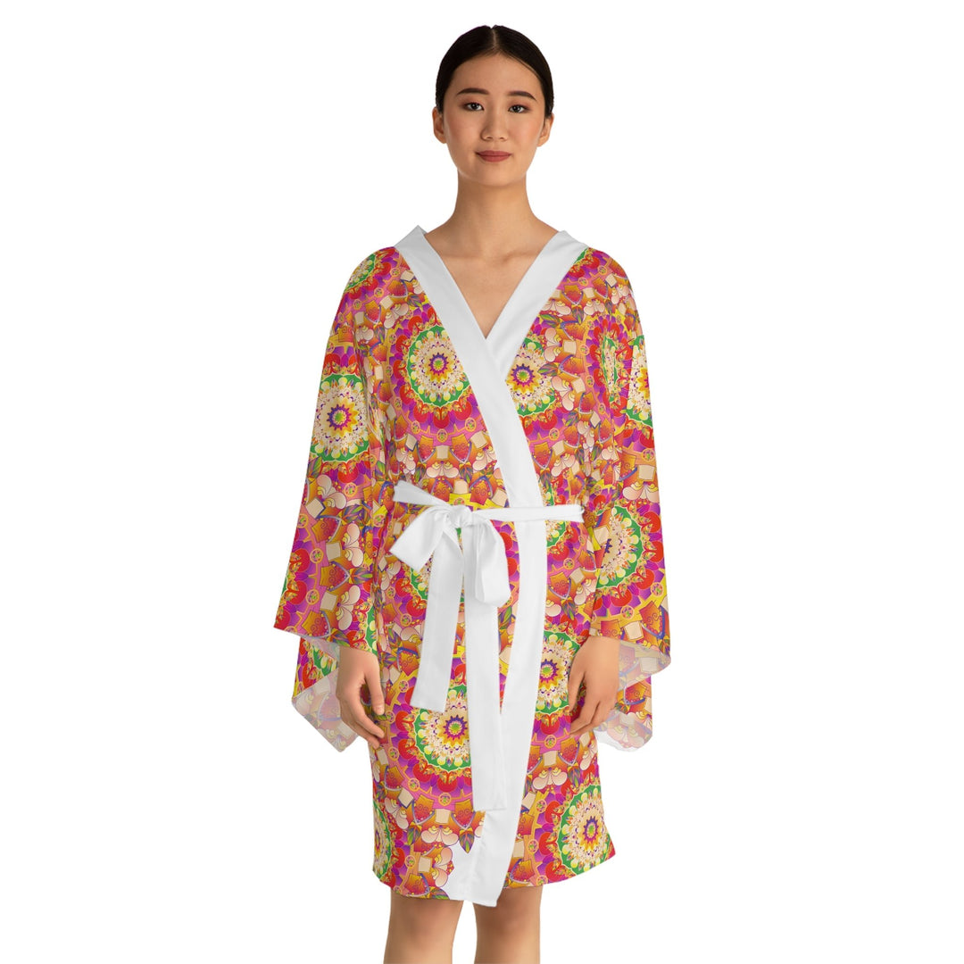 Mandala Kimono Robe - Vibrant Hand - Drawn Artwork All Over Prints - Blululi