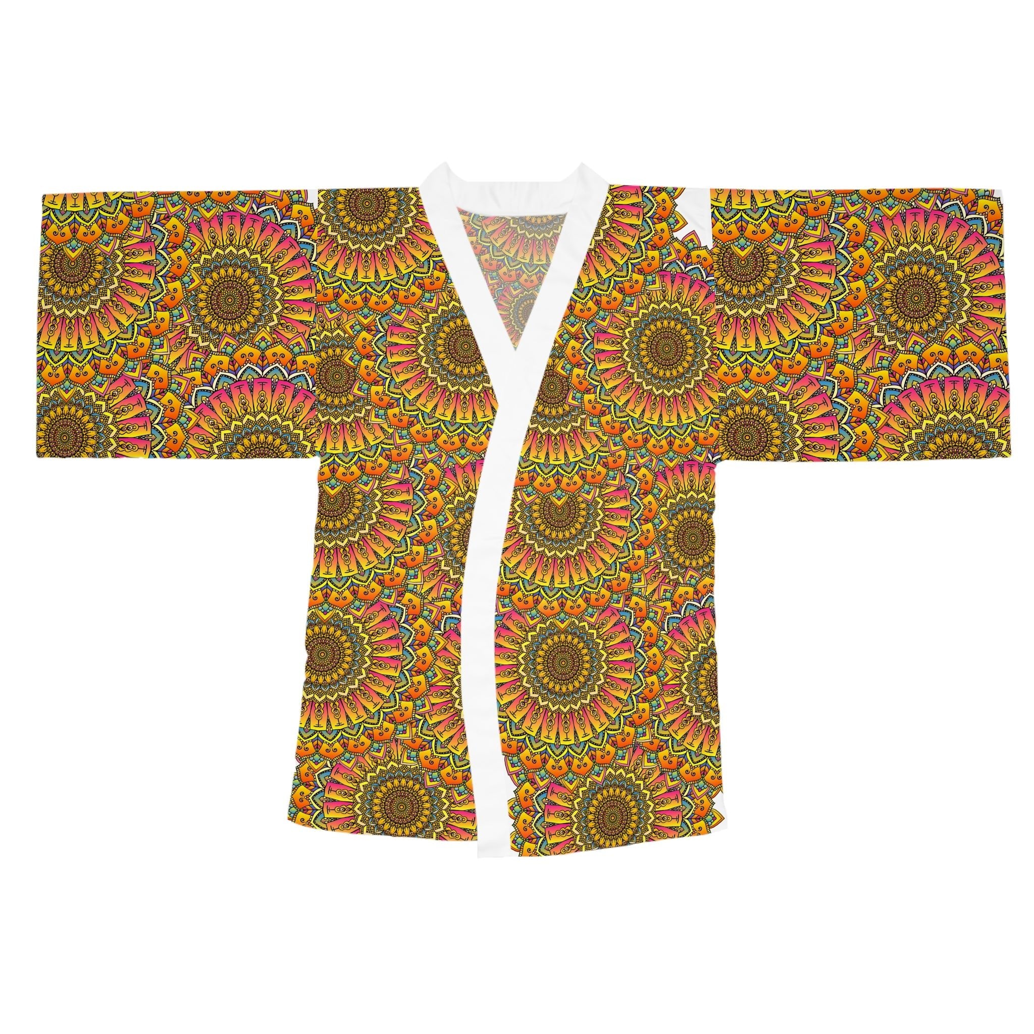 Mandala Kimono Robe - Vibrant & Intricate All Over Prints - Blululi