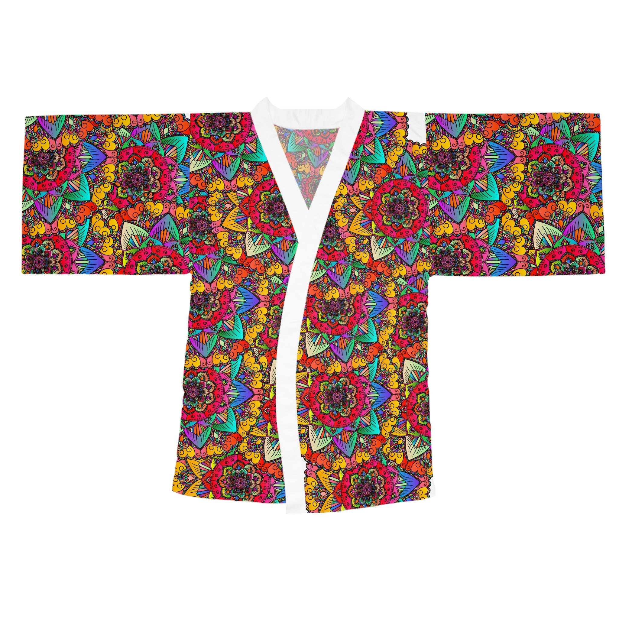 Mandala Kimono Robe - Vibrant & Intricate All Over Prints - Blululi