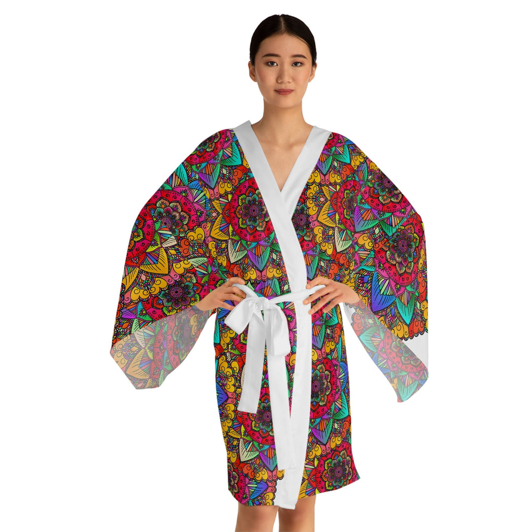 Mandala Kimono Robe - Vibrant & Intricate All Over Prints - Blululi