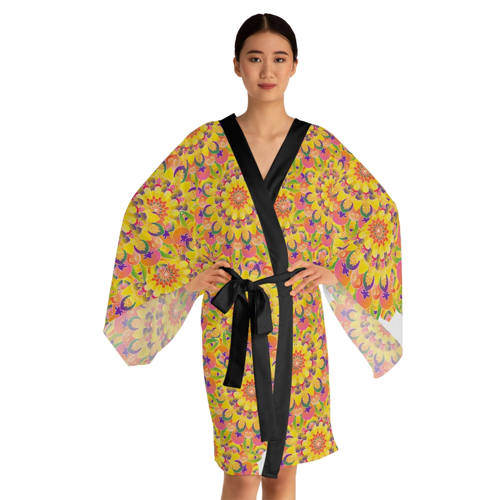 Mandala Kimono Robe - Vibrant & Peaceful All Over Prints - Blululi