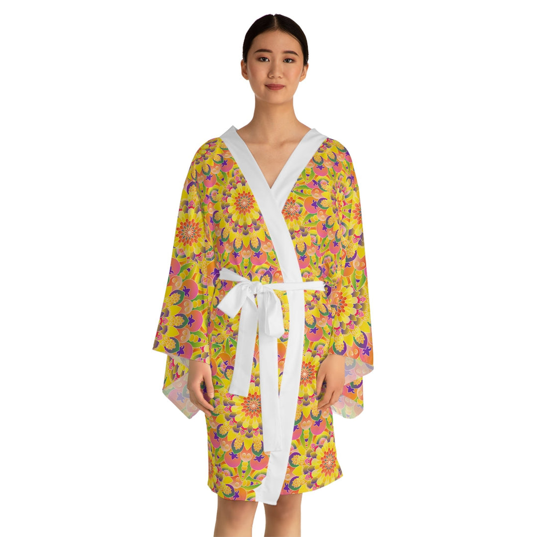 Mandala Kimono Robe - Vibrant & Peaceful All Over Prints - Blululi