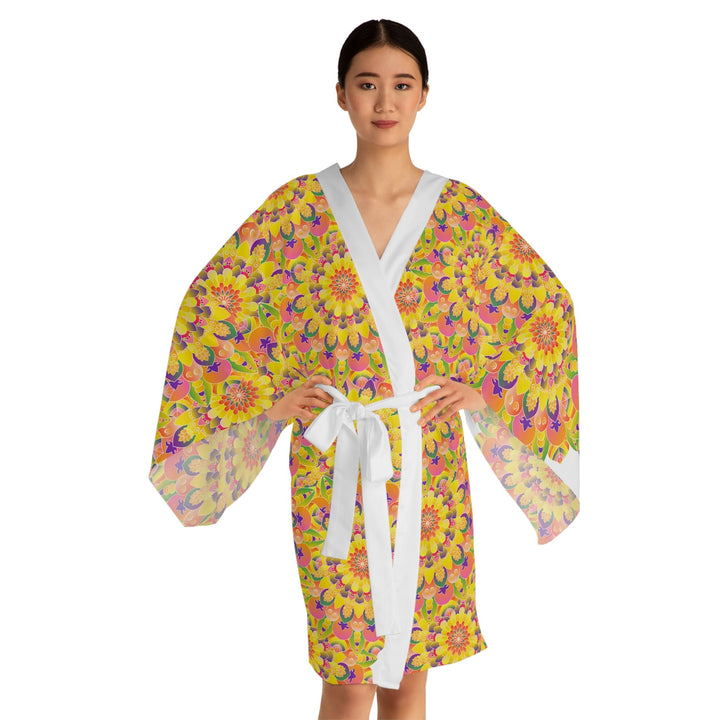 Mandala Kimono Robe - Vibrant & Peaceful All Over Prints - Blululi