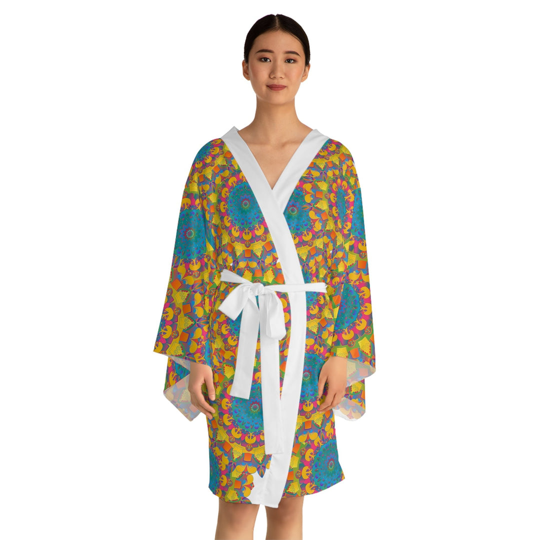 Mandala Kimono Robe - Vibrant & Psychedelic All Over Prints - Blululi