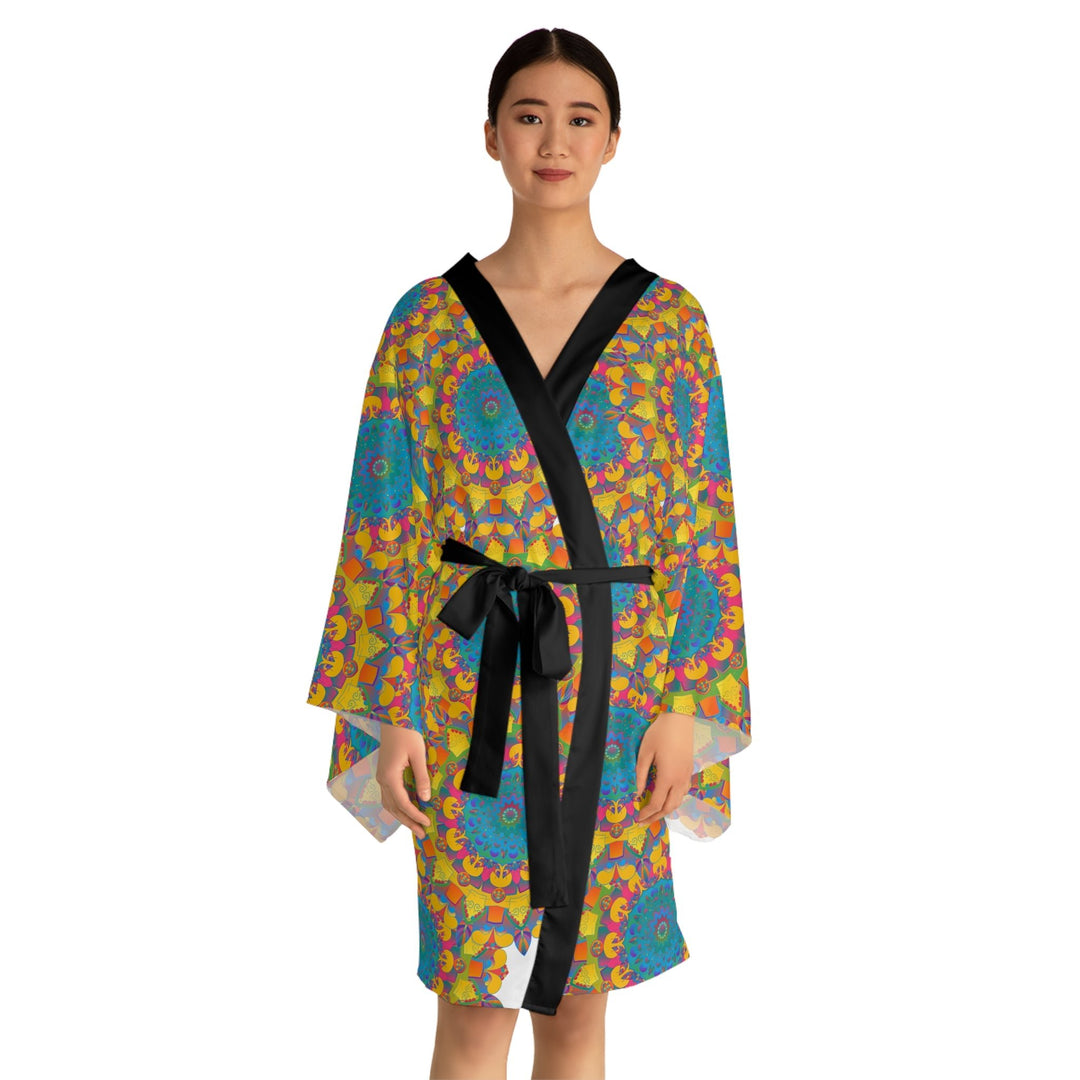 Mandala Kimono Robe - Vibrant & Psychedelic All Over Prints - Blululi