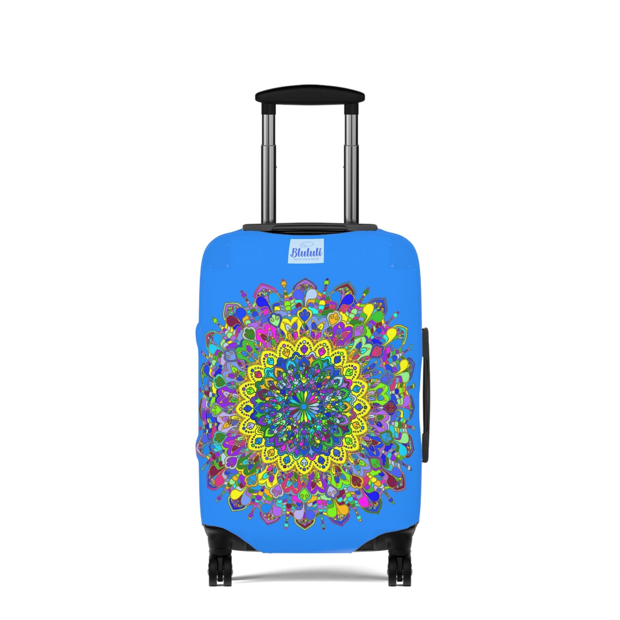 Mandala Luggage Cover Dodger Blue Accessories - Blululi