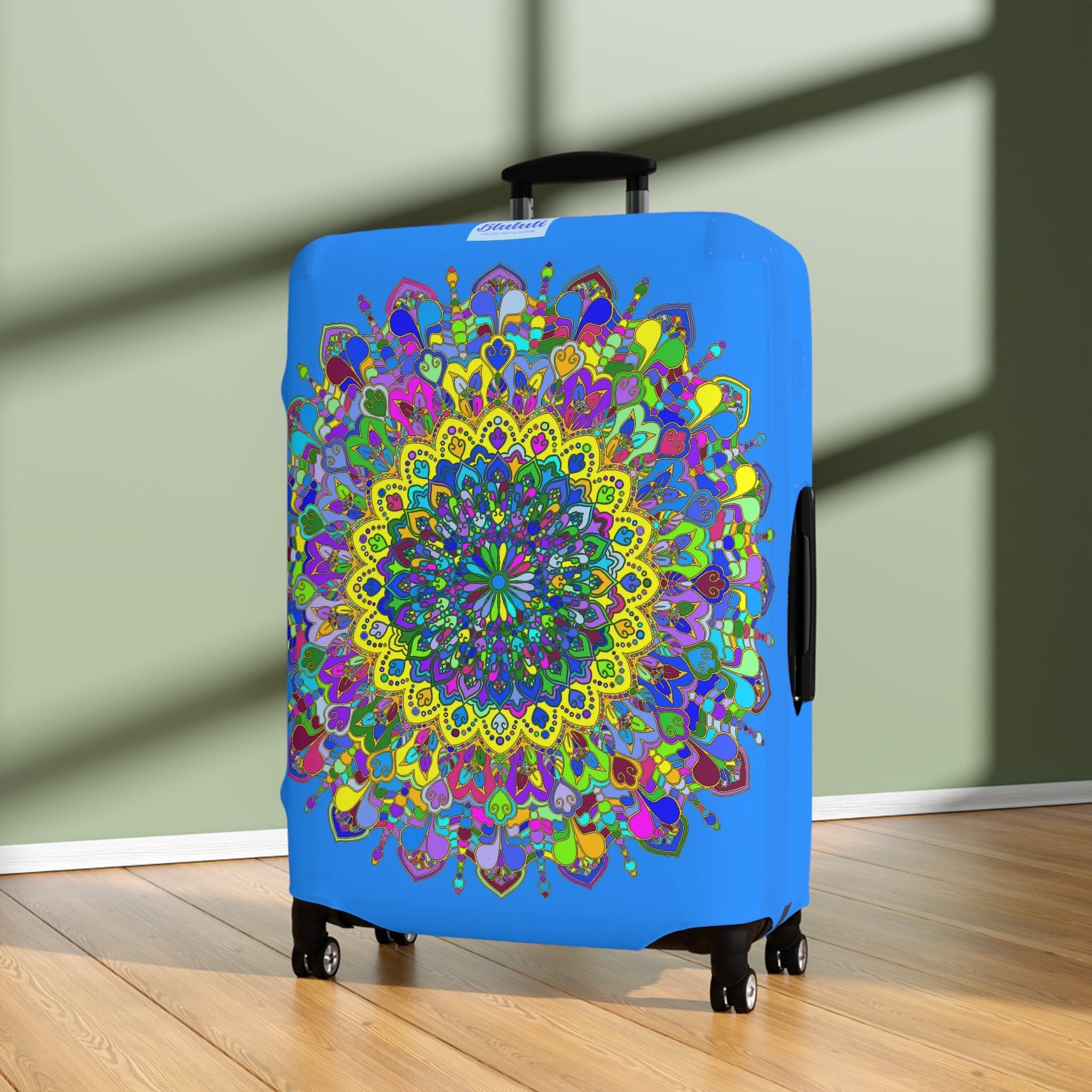 Mandala Luggage Cover Dodger Blue Accessories - Blululi