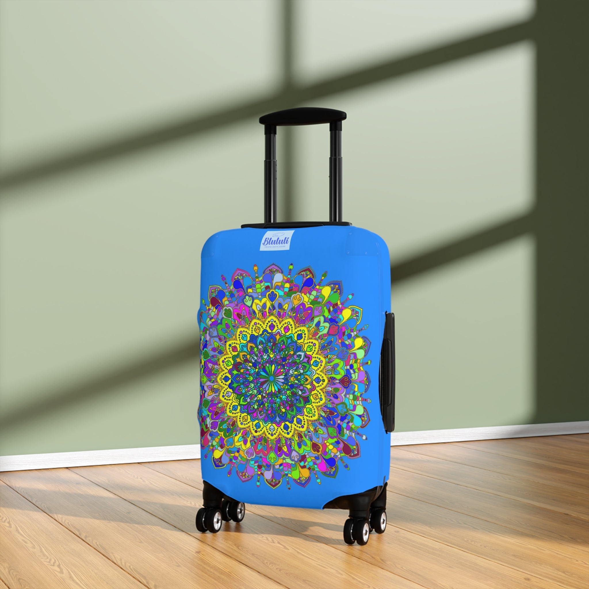 Mandala Luggage Cover Dodger Blue Accessories - Blululi