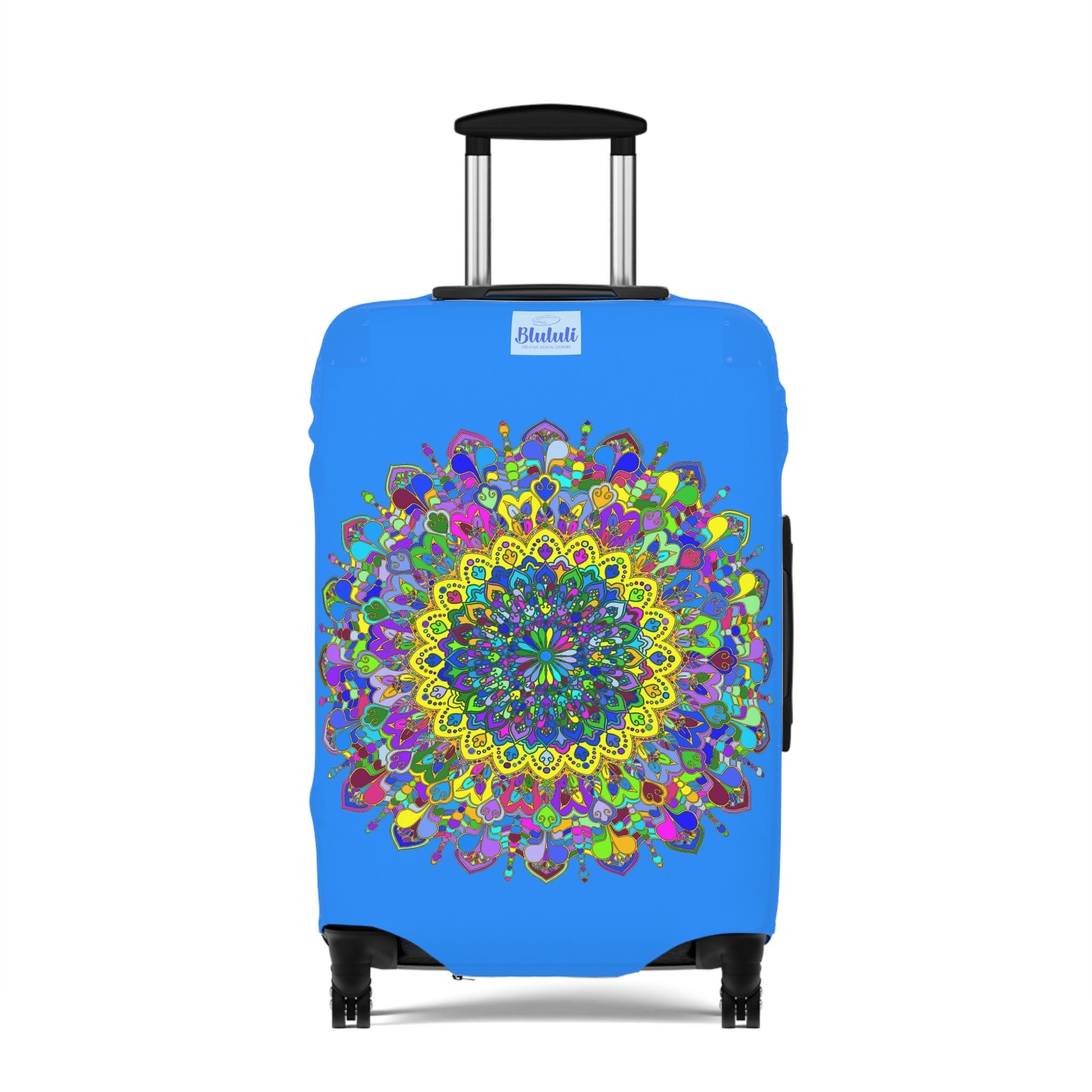 Mandala Luggage Cover Dodger Blue Accessories - Blululi