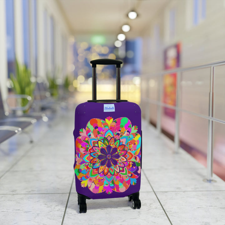 Mandala Luggage Cover Purple Colorful Accessories - Blululi