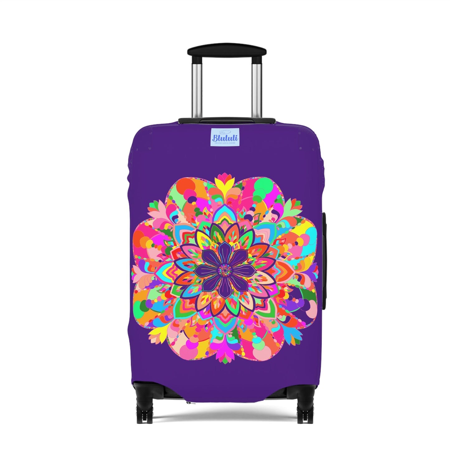 Mandala Luggage Cover Purple Colorful Accessories - Blululi