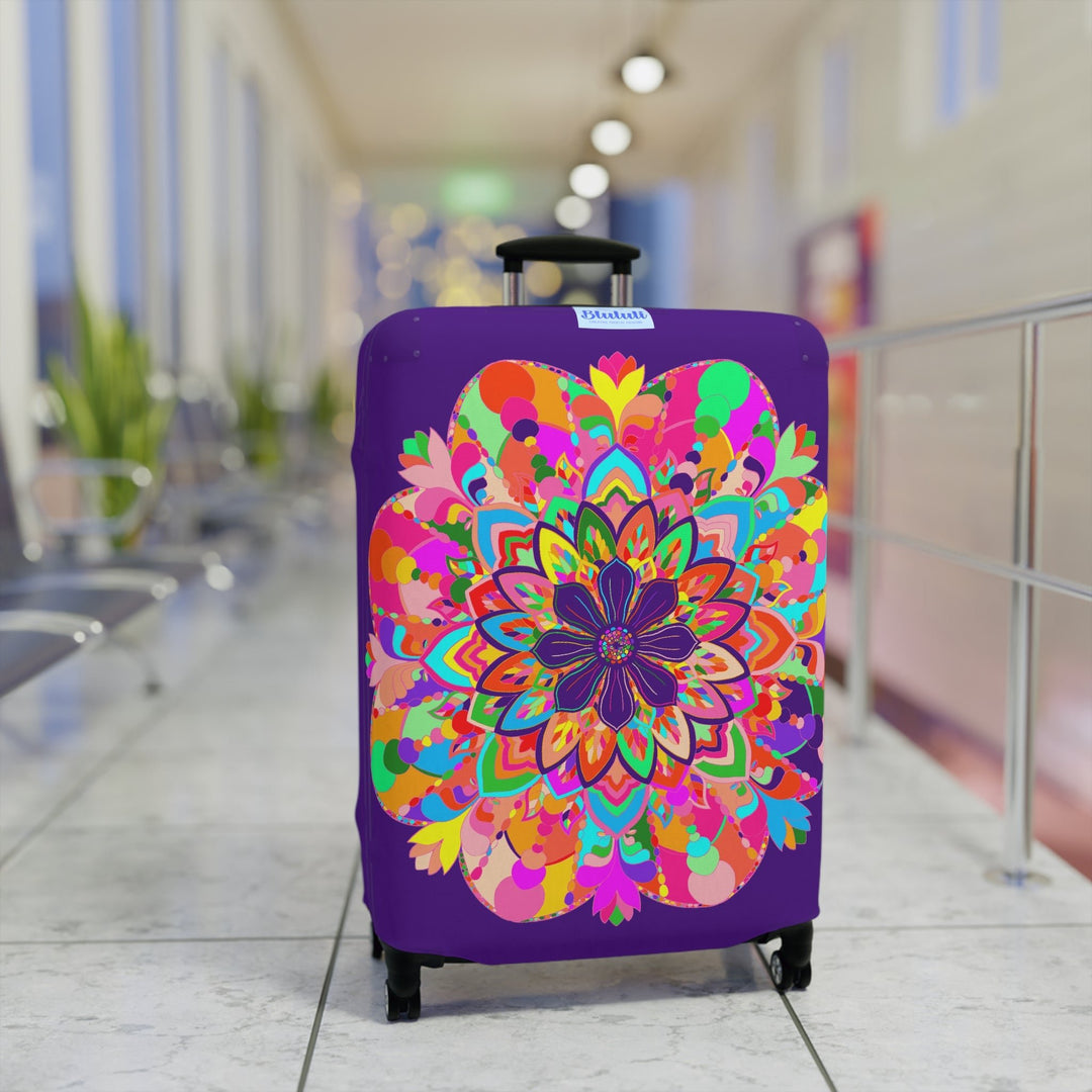 Mandala Luggage Cover Purple Colorful Accessories - Blululi