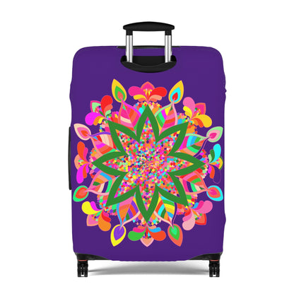 Mandala Luggage Cover Purple Colorful Accessories - Blululi