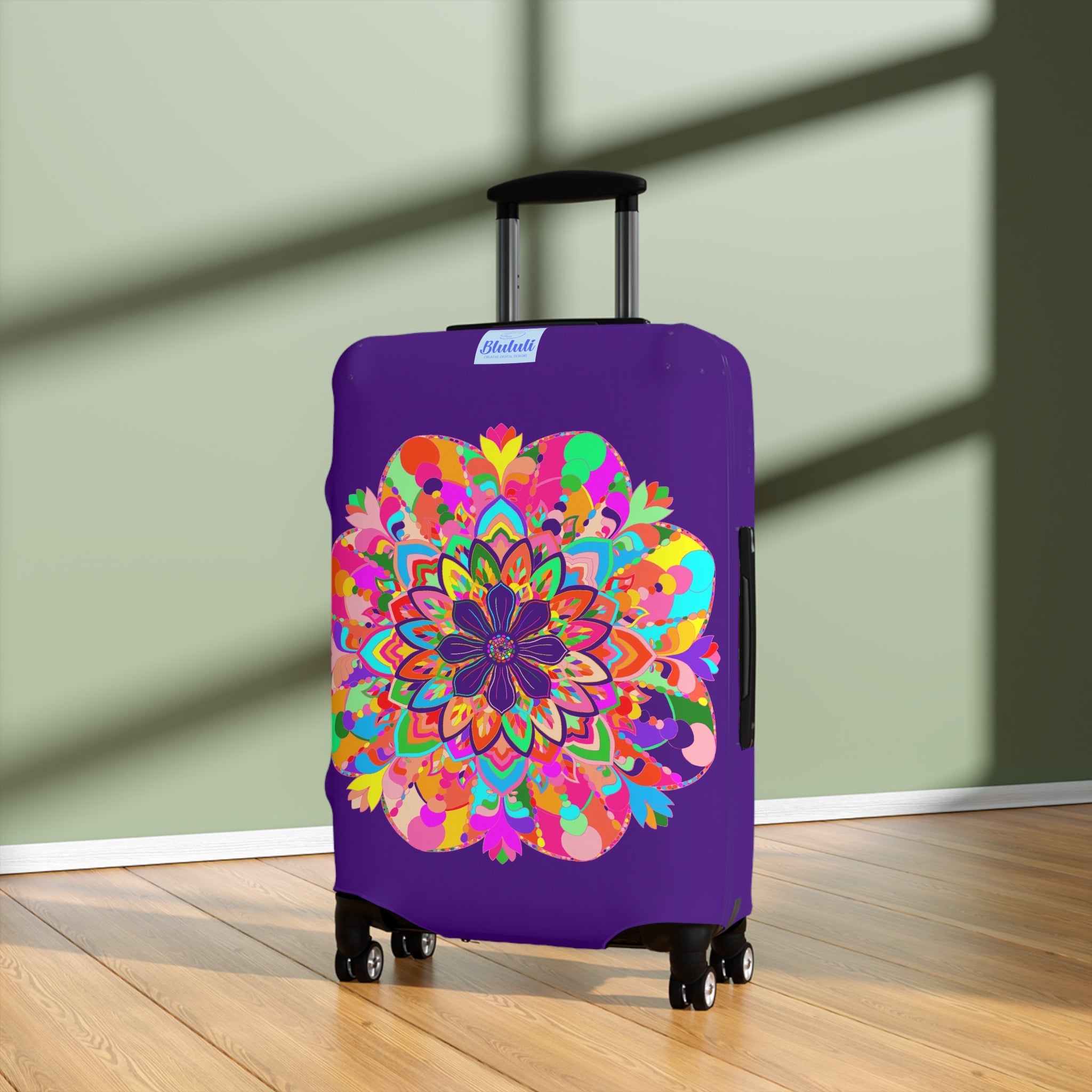 Mandala Luggage Cover Purple Colorful Accessories - Blululi