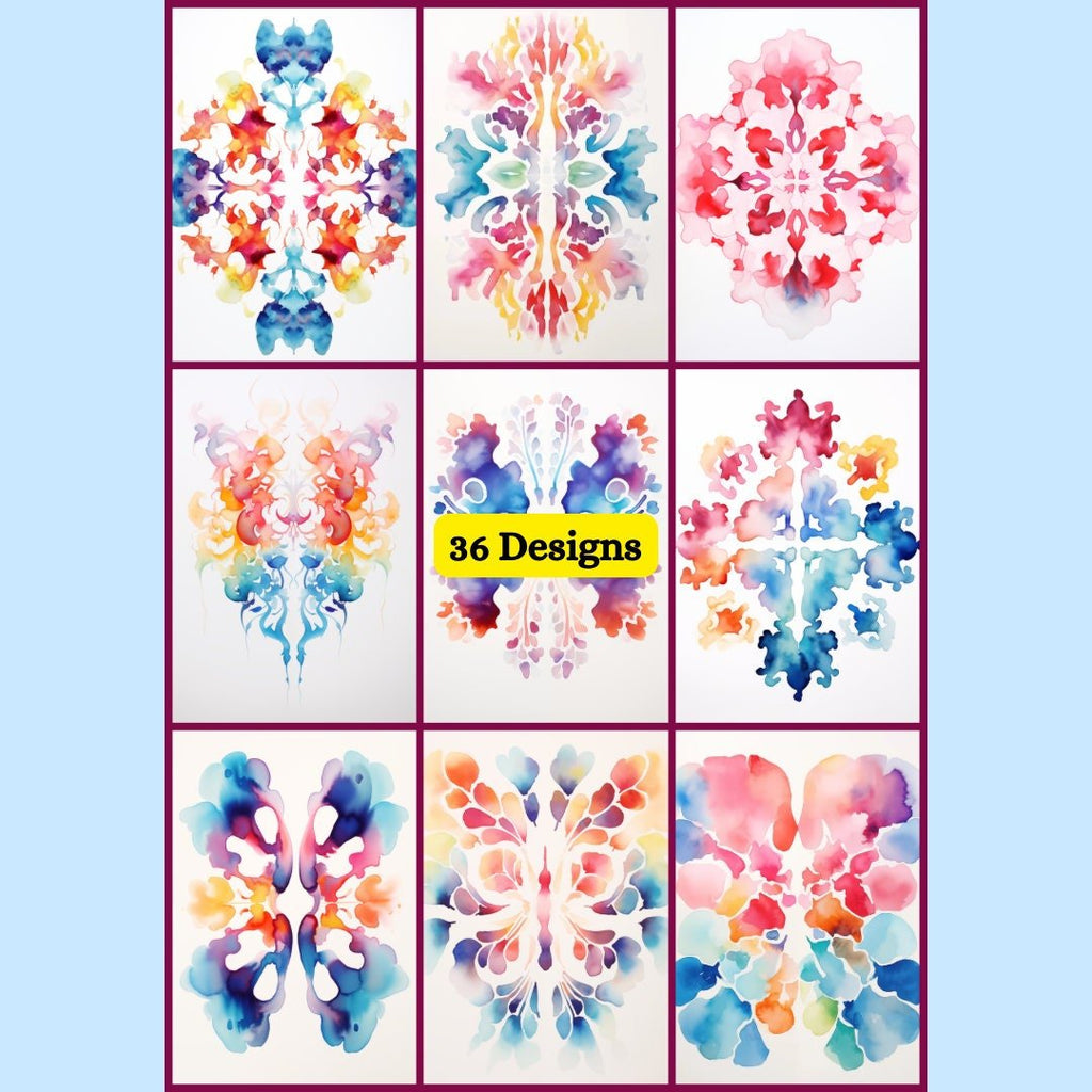 Mandala Magic: Symmetrical Reverse Coloring Pages - A4 and US Letter digital download - Blululi