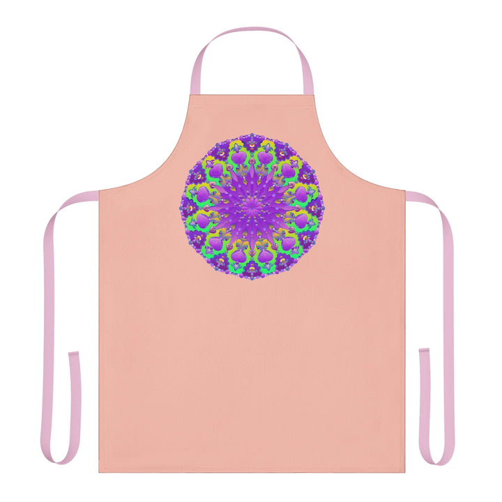 Mandala Peach Apron - Bohemian Kitchen Decor All Over Prints - Blululi