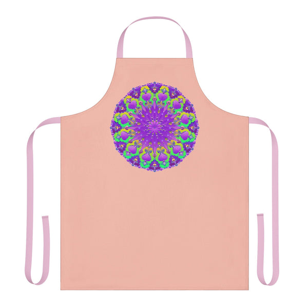Mandala Peach Apron - Bohemian Kitchen Decor All Over Prints - Blululi