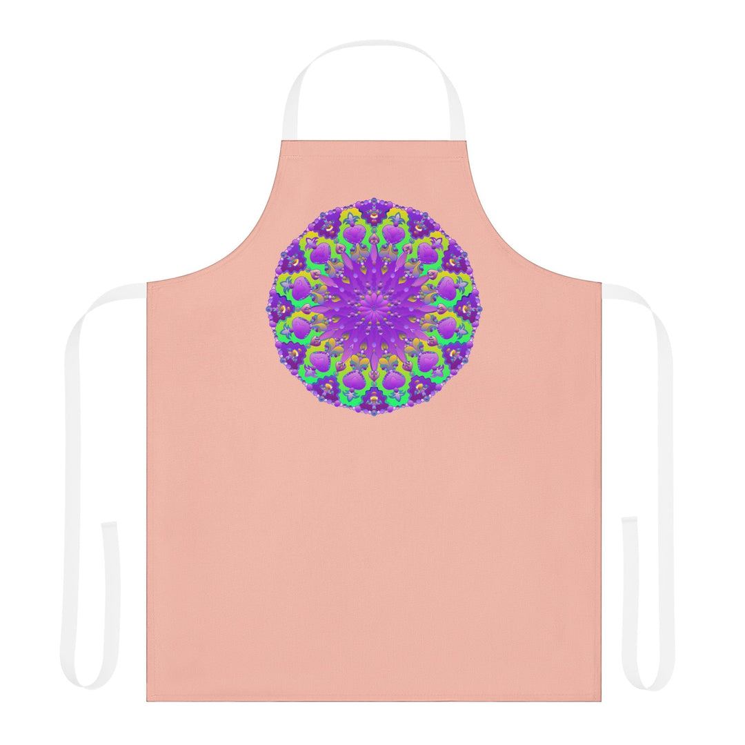 Mandala Peach Apron - Bohemian Kitchen Decor All Over Prints - Blululi