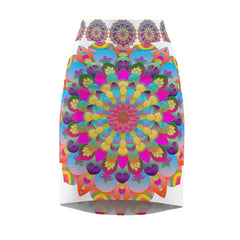 Mandala Pencil Skirt - Boho Chic & Stylish All Over Prints - Blululi