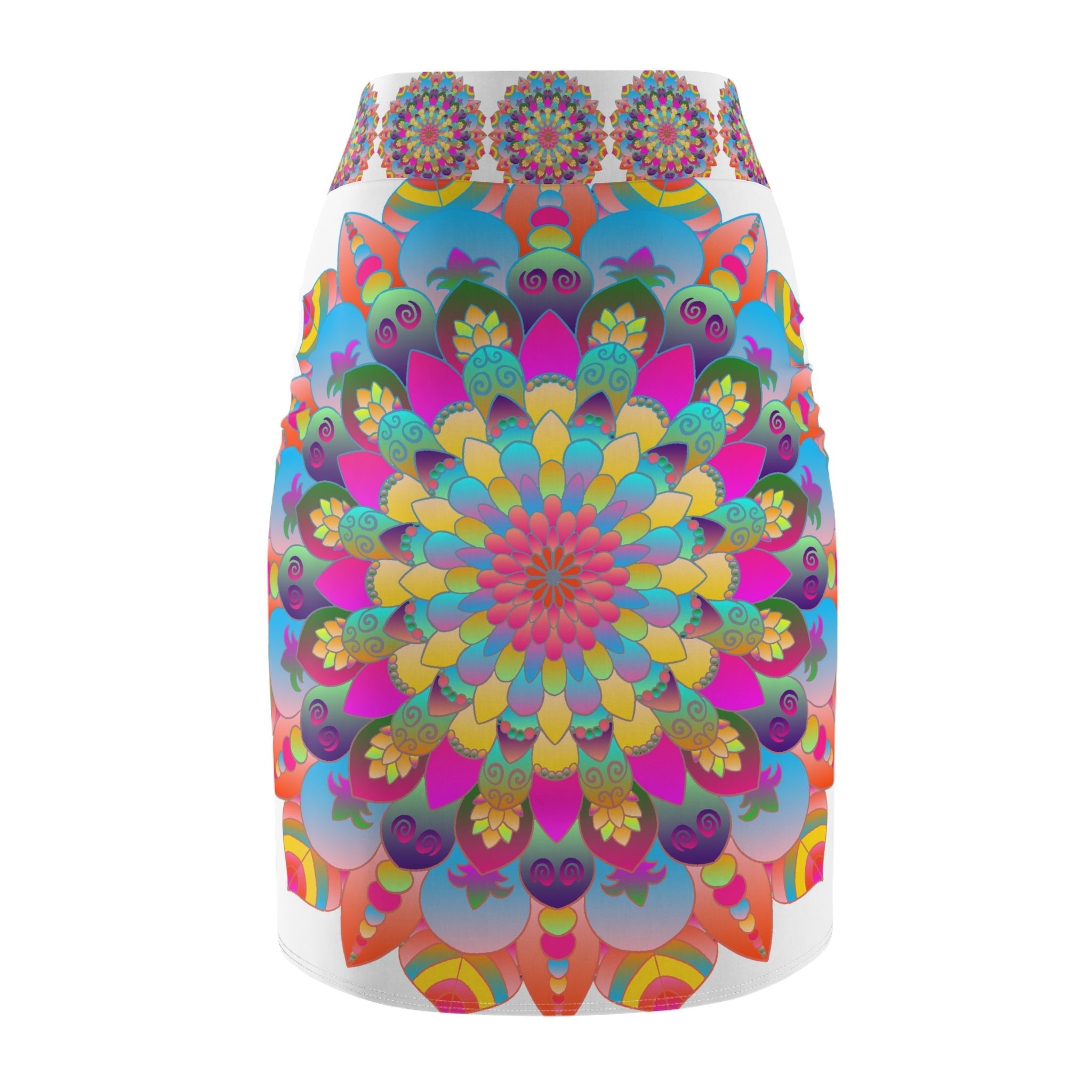 Mandala Pencil Skirt - Boho Chic & Stylish All Over Prints - Blululi