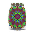 Mandala Pencil Skirt - Light Purple, Azure & Iridescent All Over Prints - Blululi
