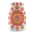 Mandala Pencil Skirt - Light Purple, Azure & Iridescent All Over Prints - Blululi