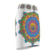 Mandala Pencil Skirt - Light Purple, Azure & Iridescent All Over Prints - Blululi