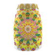 Mandala Pencil Skirt - Light Purple, Azure & Iridescent All Over Prints - Blululi