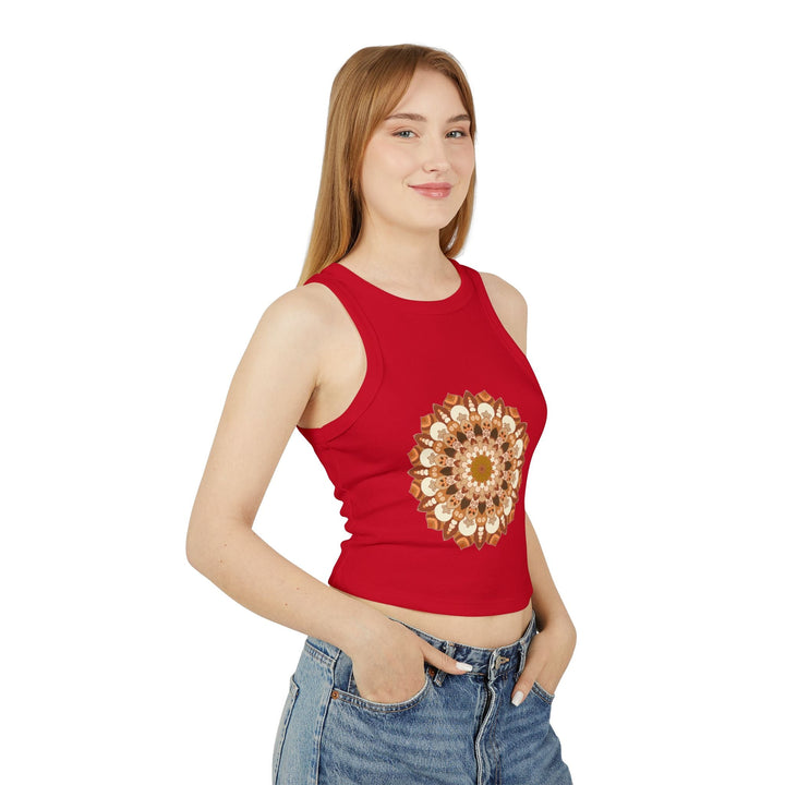 Mandala Racer Tank Top - Intricate Art Tank Top - Blululi