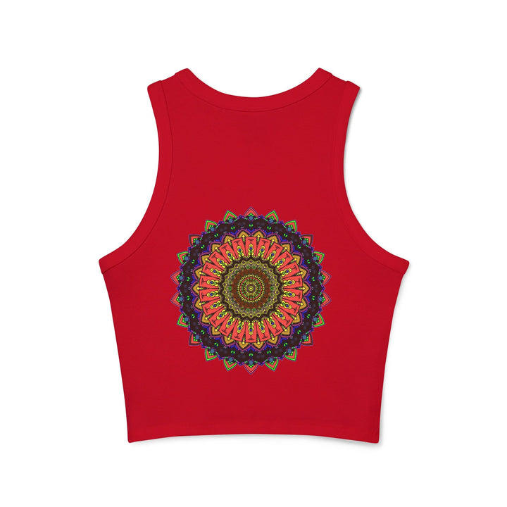 Mandala Racerback Tank Top - Colorful Geometric Design Tank Top - Blululi