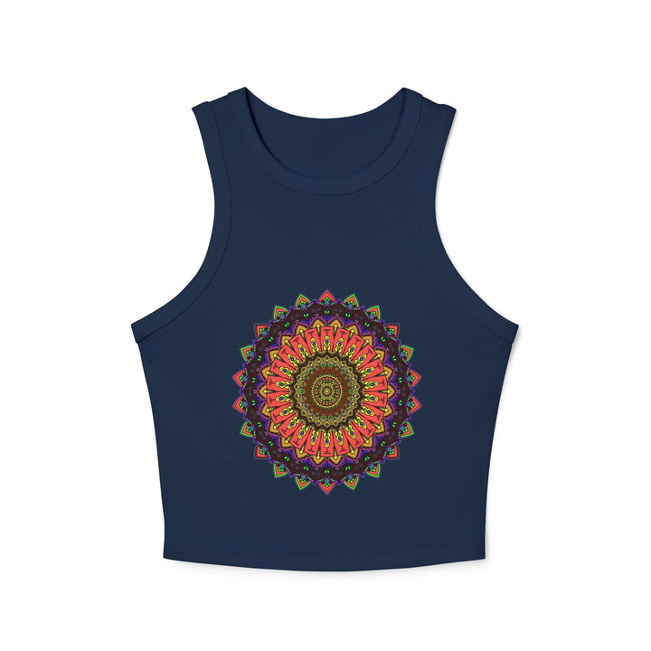 Mandala Racerback Tank Top - Colorful Geometric Design Tank Top - Blululi