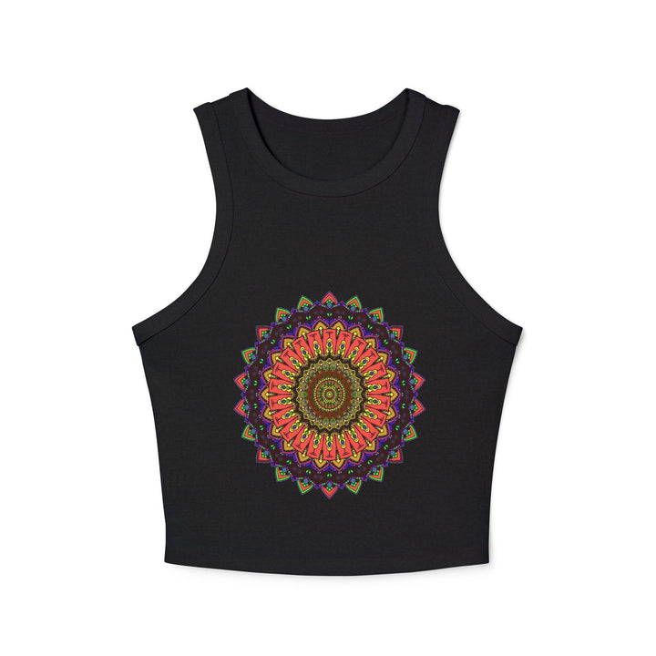 Mandala Racerback Tank Top - Colorful Geometric Design Tank Top - Blululi