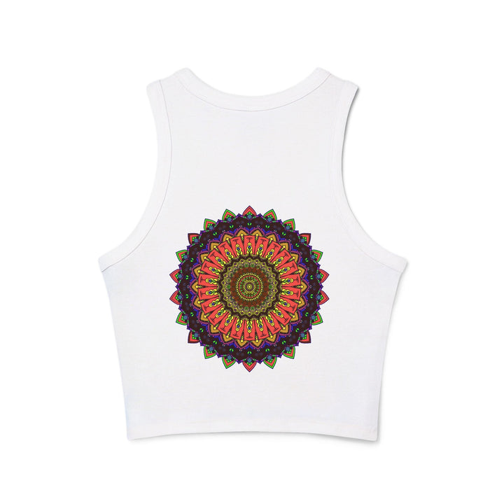 Mandala Racerback Tank Top - Colorful Geometric Design Tank Top - Blululi