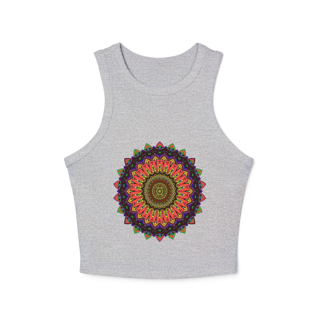 Mandala Racerback Tank Top - Colorful Geometric Design Tank Top - Blululi