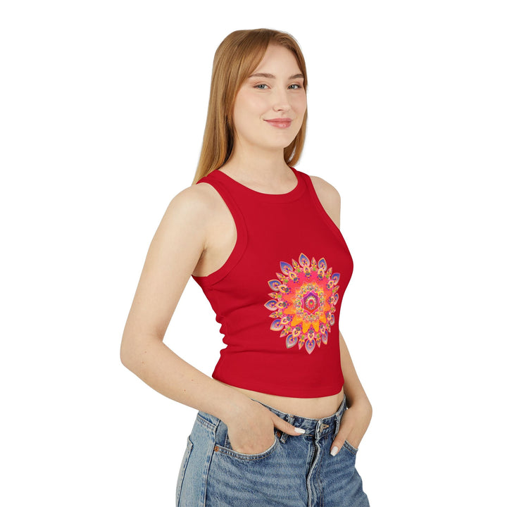 Mandala Racerback Tank Top - Colorful & Intricate Tank Top - Blululi