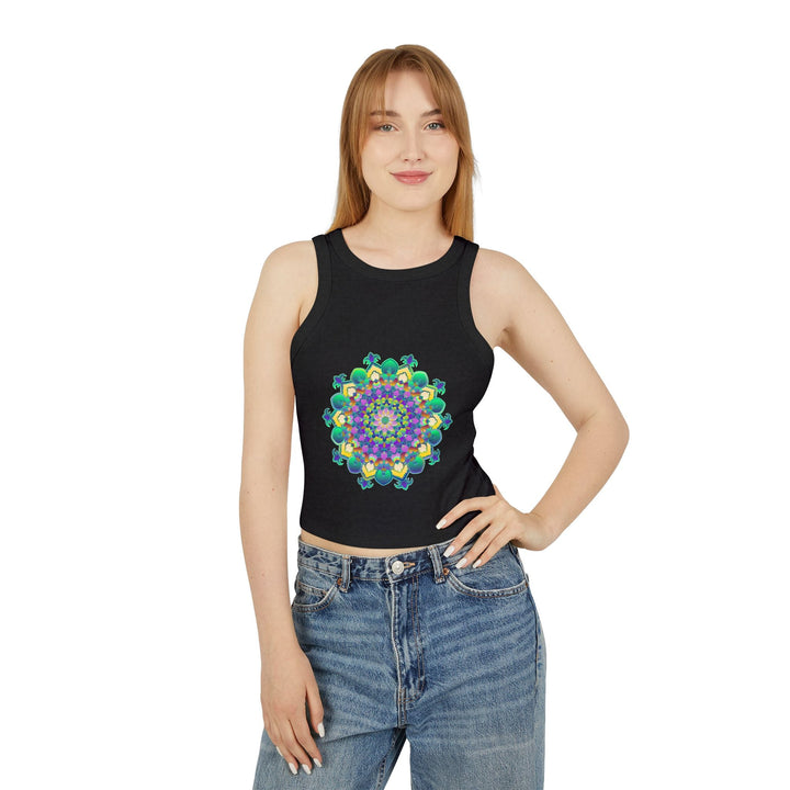 Mandala Racerback Tank Top - Colorful & Tranquil Tank Top - Blululi