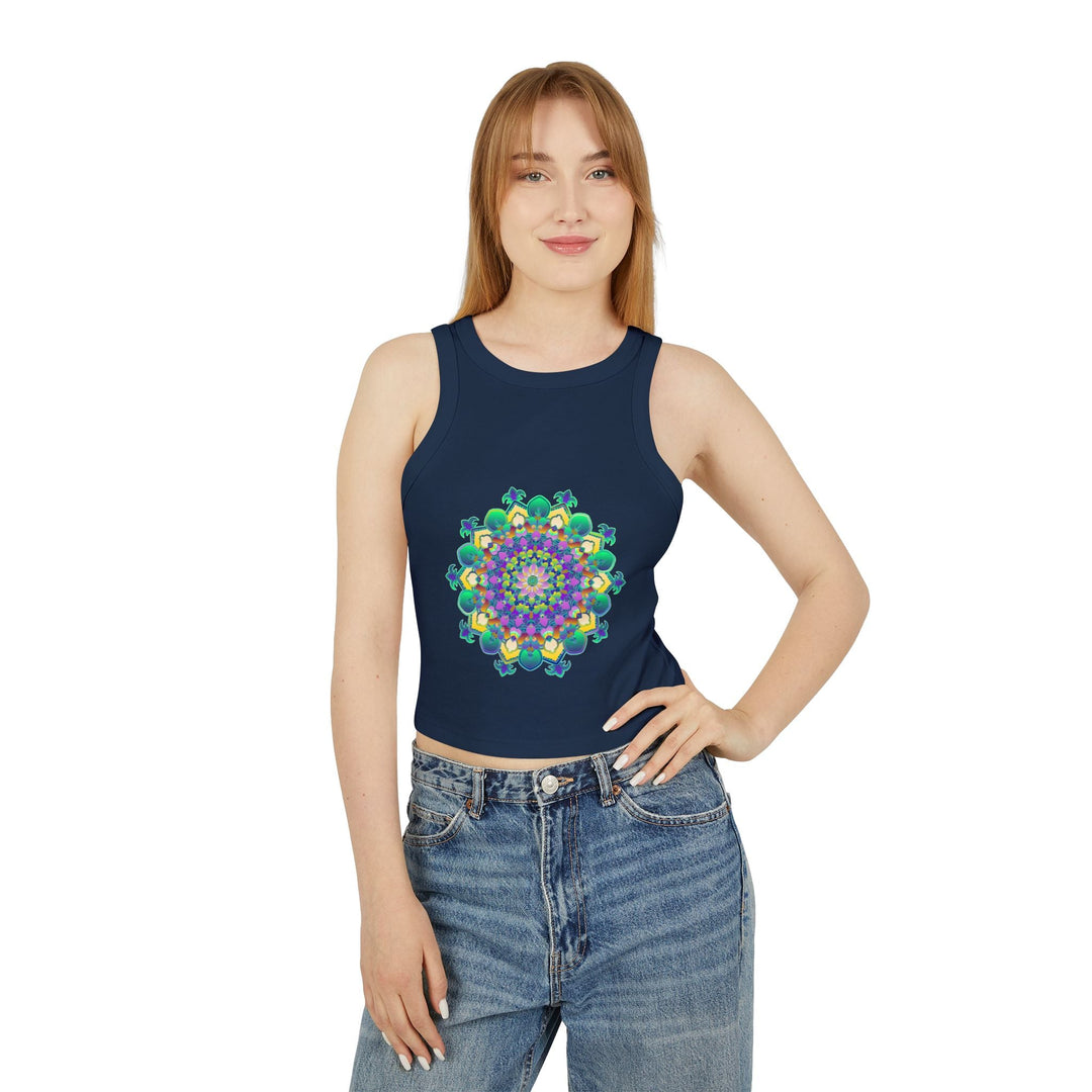 Mandala Racerback Tank Top - Colorful & Tranquil Tank Top - Blululi