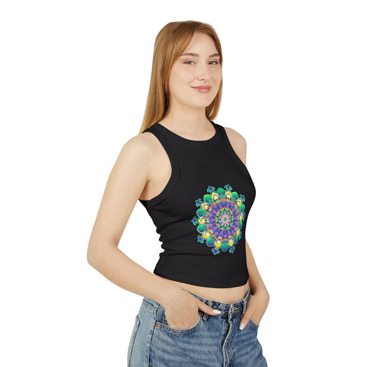 Mandala Racerback Tank Top - Colorful & Tranquil Tank Top - Blululi