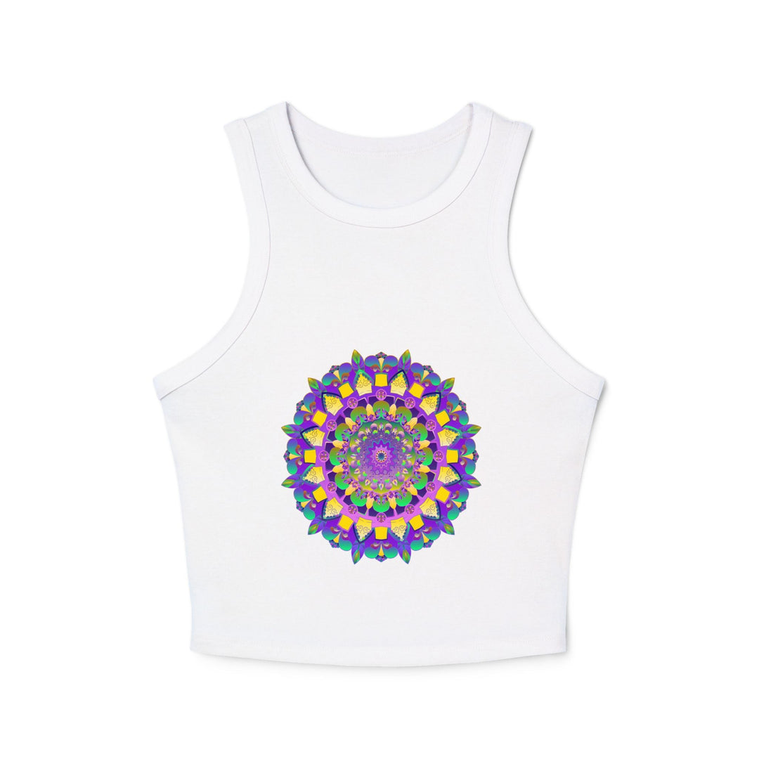 Mandala Racerback Tank Top - Spiritual & Vibrant Tank Top - Blululi