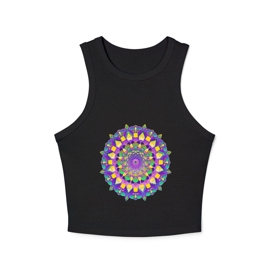 Mandala Racerback Tank Top - Spiritual & Vibrant Tank Top - Blululi