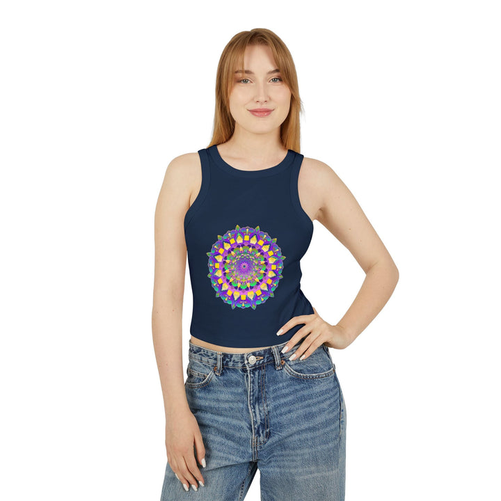 Mandala Racerback Tank Top - Spiritual & Vibrant Tank Top - Blululi