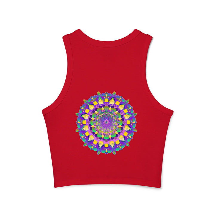 Mandala Racerback Tank Top - Spiritual & Vibrant Tank Top - Blululi