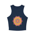 Mandala Racerback Tank Top - Vibrant Floral Design Tank Top - Blululi