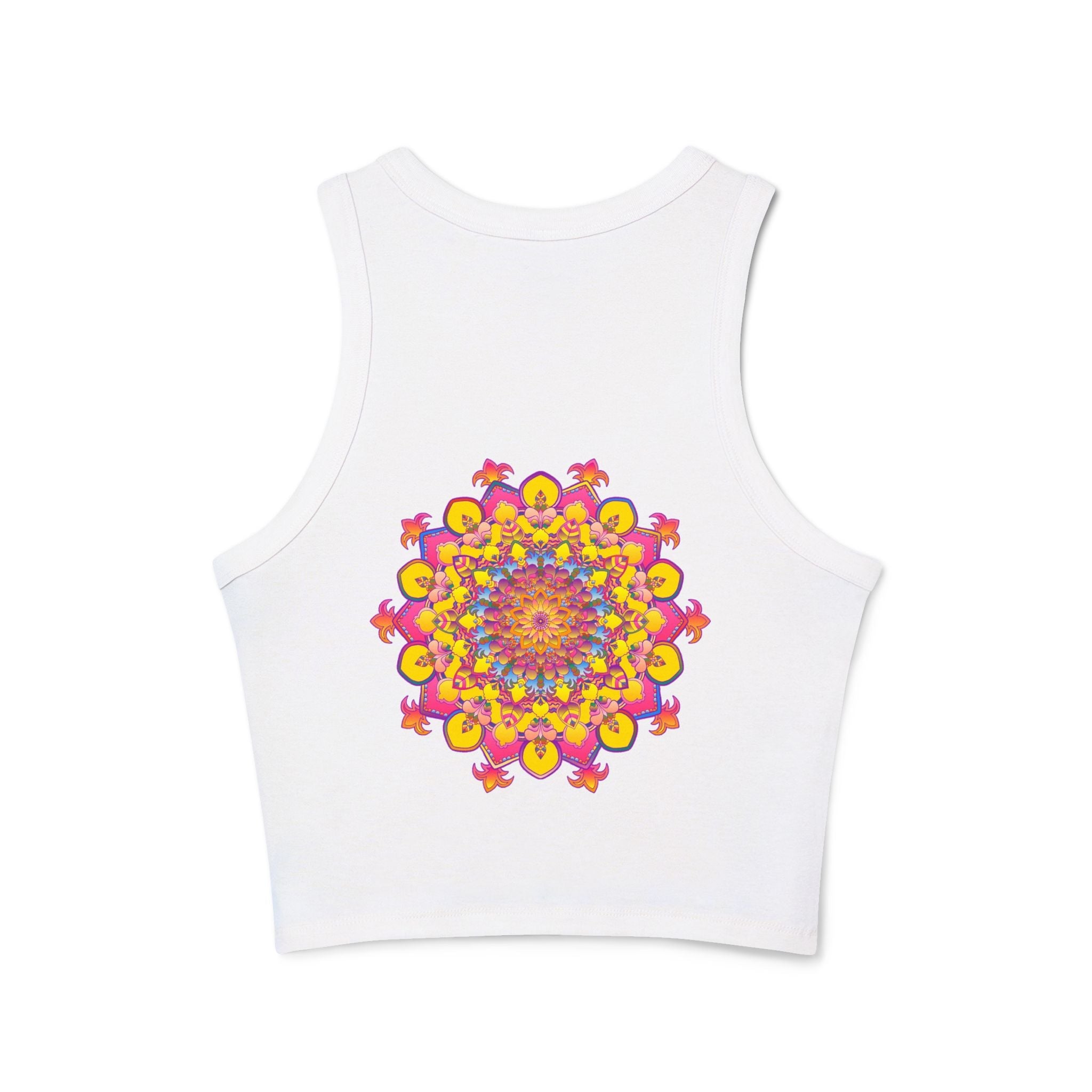 Mandala Racerback Tank Top - Vibrant Floral Design Tank Top - Blululi