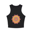 Mandala Racerback Tank Top - Vibrant Floral Design Tank Top - Blululi