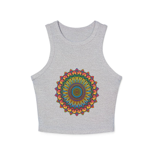 Mandala Racerback Tank Top - Yoga & Meditation Tank Top - Blululi