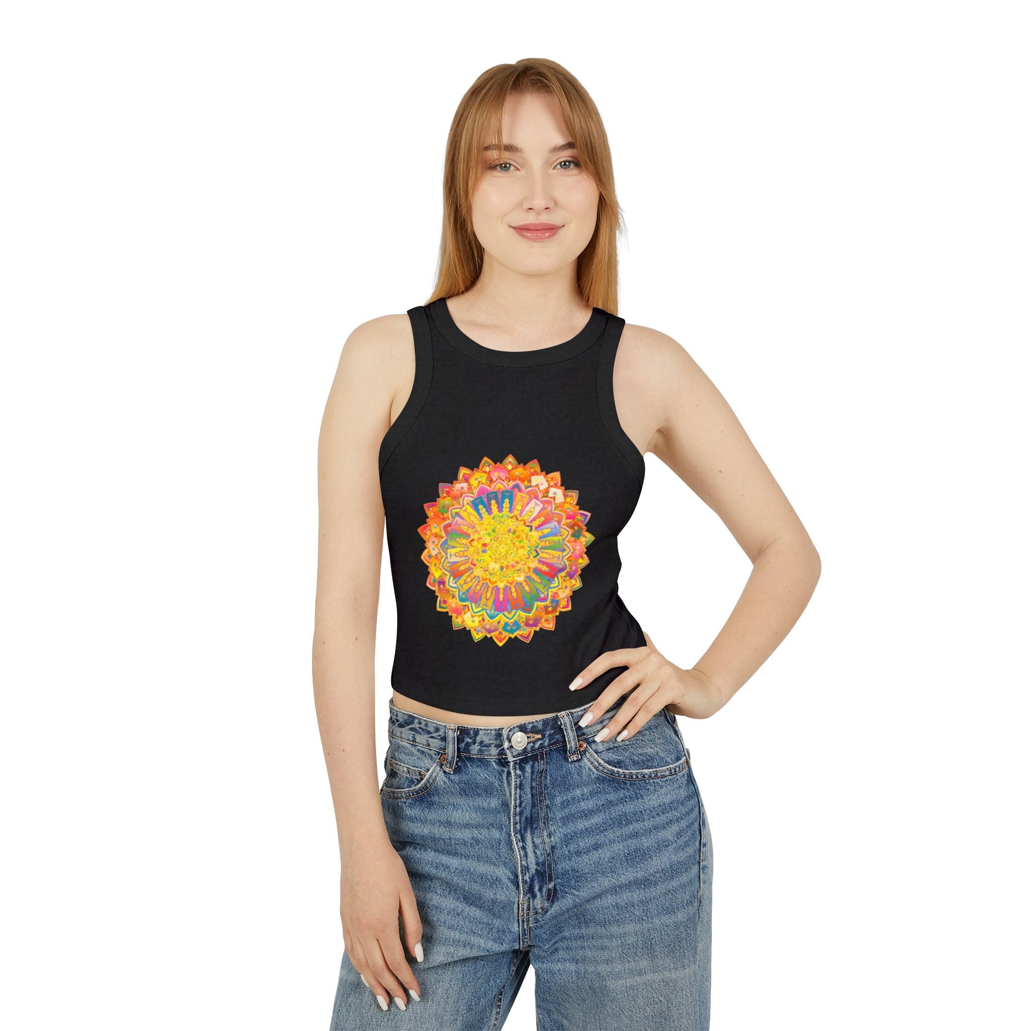 Mandala Racerback Tank Top - Yoga & Meditation Tank Top - Blululi