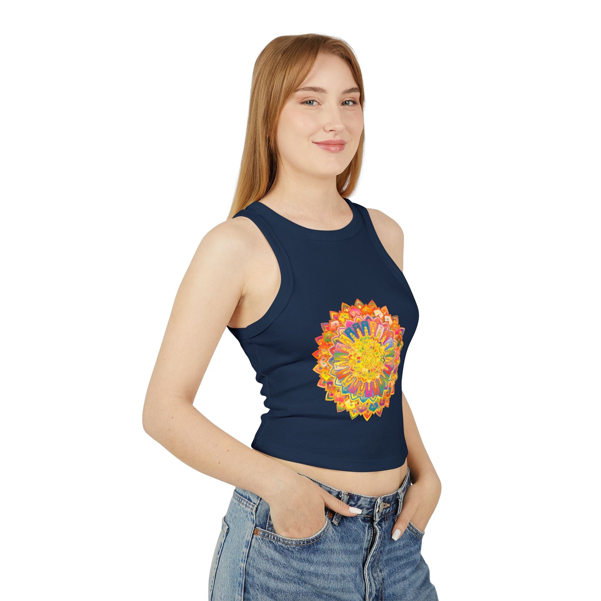 Mandala Racerback Tank Top - Yoga & Meditation Tank Top - Blululi