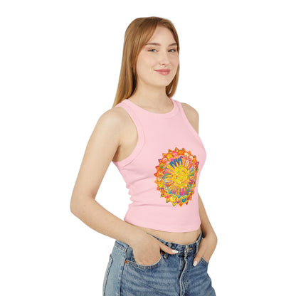 Mandala Racerback Tank Top - Yoga & Meditation Tank Top - Blululi